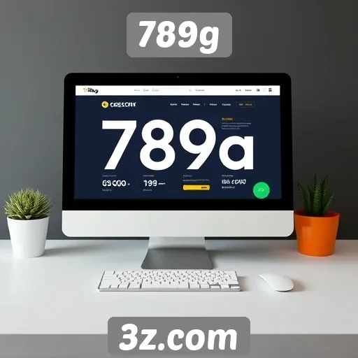 Interface do usuário do site 789g em avaliação